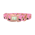 Christmas Dogs Dog Collar - plastic rose gold
