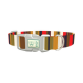 Vintage Stripes Dog Collar - plastic silver