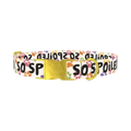 Paw Print Pattern Dog Collar - metal gold