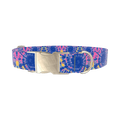 Tie-Dye Spiral Dog Collar - metal gold