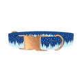 Christmas Forest Dog Collar - metal rose gold