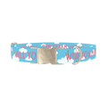 Cloud Phrase Dog Collar - metal silver