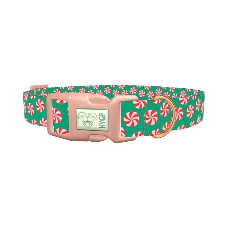 Christmas Candy Dog Collar - plastic rose gold
