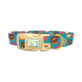 Donut Pattern Dog Collar - plastic gold