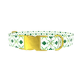Shamrock Ribbon Dog Collar - metal rose gold