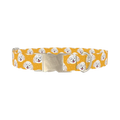 Toy Poodle Pattern Dog Collar - metal silver