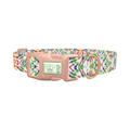 Tie Dye Pattern Dog Collar - plastic rose gold