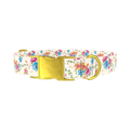 Colorful Floral Bouquet Dog Collar - metal gold