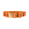 Witch Broomstick Halloween Dog Collar - metal silver