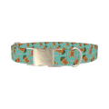 Christmas Cowboy Dog Collar - metal silver