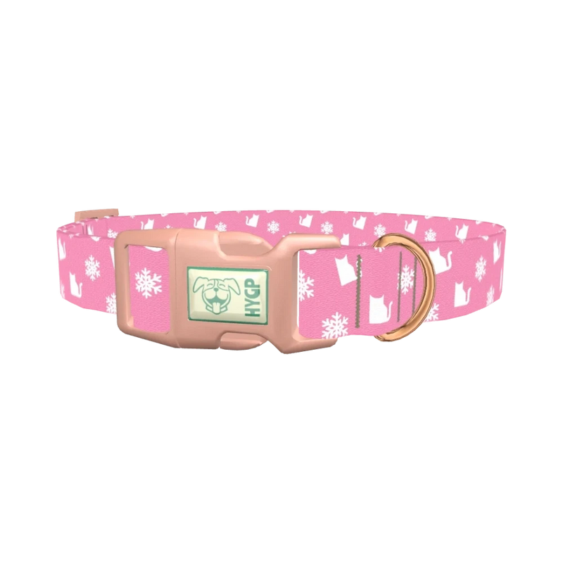 Snowflake Cat Dog Collar - plastic rose gold