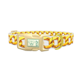 Chain Link Pattern Dog Collar - plastic gold