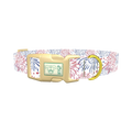 Fireworks Starburst Dog Collar - plastic gold