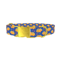 Dinosaur Print Dog Collar - metal gold