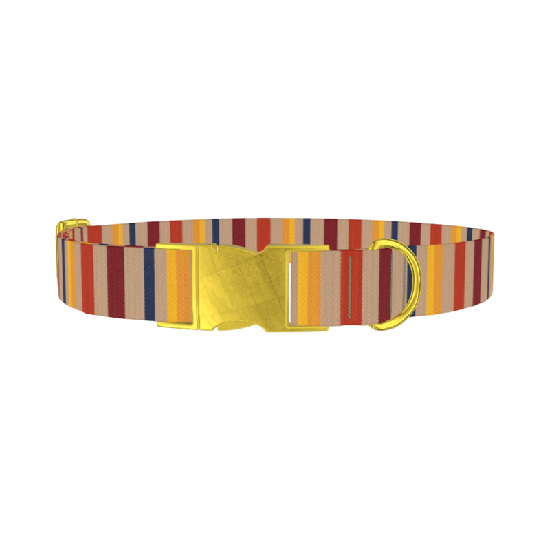 Hexagonal Stripe Dog Collar - plastic rose gold