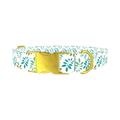 Leaf Pattern Dog Collar - metal gold