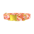 Retro Floral Burst Dog Collar - metal gold