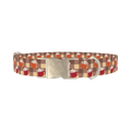 Woodland Fox Dog Collar - metal silver