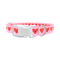 Kawaii Heart Faces Dog Collar - plastic rose gold
