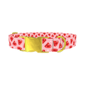 Geometric Ruby Dog Collar - metal gold