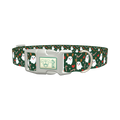Christmas Ghost Deer Dog Collar - plastic silver
