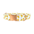 Floral Leaf Dog Collar - metal rose gold