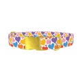 Multicolor Heart Dog Collar - metal gold
