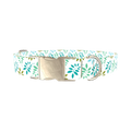 Leaf Pattern Dog Collar - metal silver