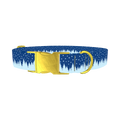 Christmas Forest Dog Collar - metal gold