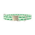 Crocodile Pattern Dog Collar - metal silver