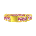 Gradient Musical Note Dog Collar - metal gold