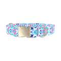 Color Splash Tie-Dye Dog Collar - metal gold