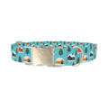 Christmas Village Dog Collar - metal silver