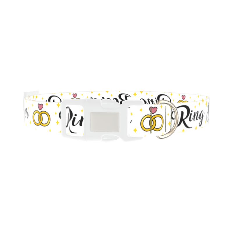 Wedding Ring Dog Collar - plastic silver