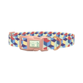 Geometric Retro Dog Collar - plastic rose gold