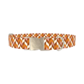 Chevron Geometric Dog Collar - metal silver