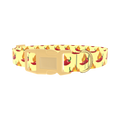 Spicy Pepper Flame Dog Collar - plastic gold