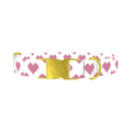 Geometric Heart Dog Collar - metal gold