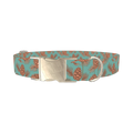 Christmas Pinecone Dog Collar - metal silver