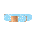 White Heart Pattern Dog Collar - metal rose gold