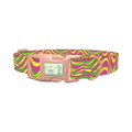 Colorful Wave Pattern Dog Collar - plastic rose gold