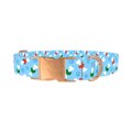 Christmas Bone Dog Collar - metal rose gold