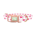 Pink Ribbon Dog Collar - plastic rose gold