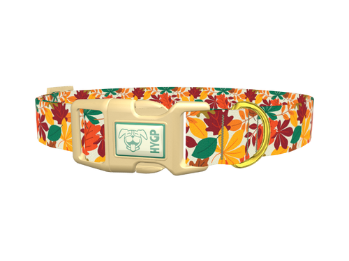 Multicolor Leaf Pattern Dog Collar