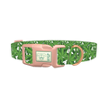 Leaf Pattern Dog Collar - plastic rose gold