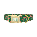 Mushroom Pattern Dog Collar - plastic gold