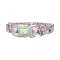 Floral Fig Dog Collar - plastic silver