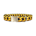 Gold Chain Link Dog Collar - metal silver