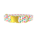 Colorful Tulip Dog Collar - metal gold