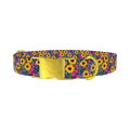 Floral Sunflower Dog Collar - metal gold